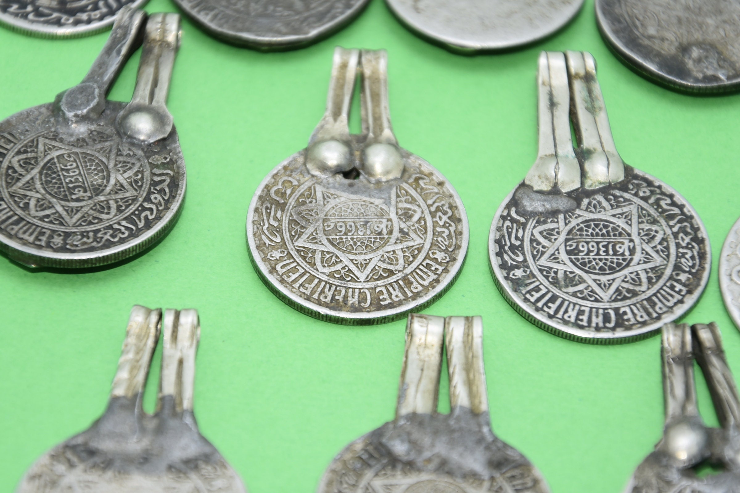 Moroccan Silver Coin Pendants: Berber Jewelry Supplies - Image 5
