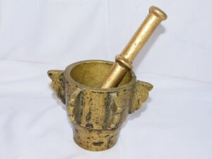 Antique Tuareg Brass Mortar: Berber Mehraz, Morocco