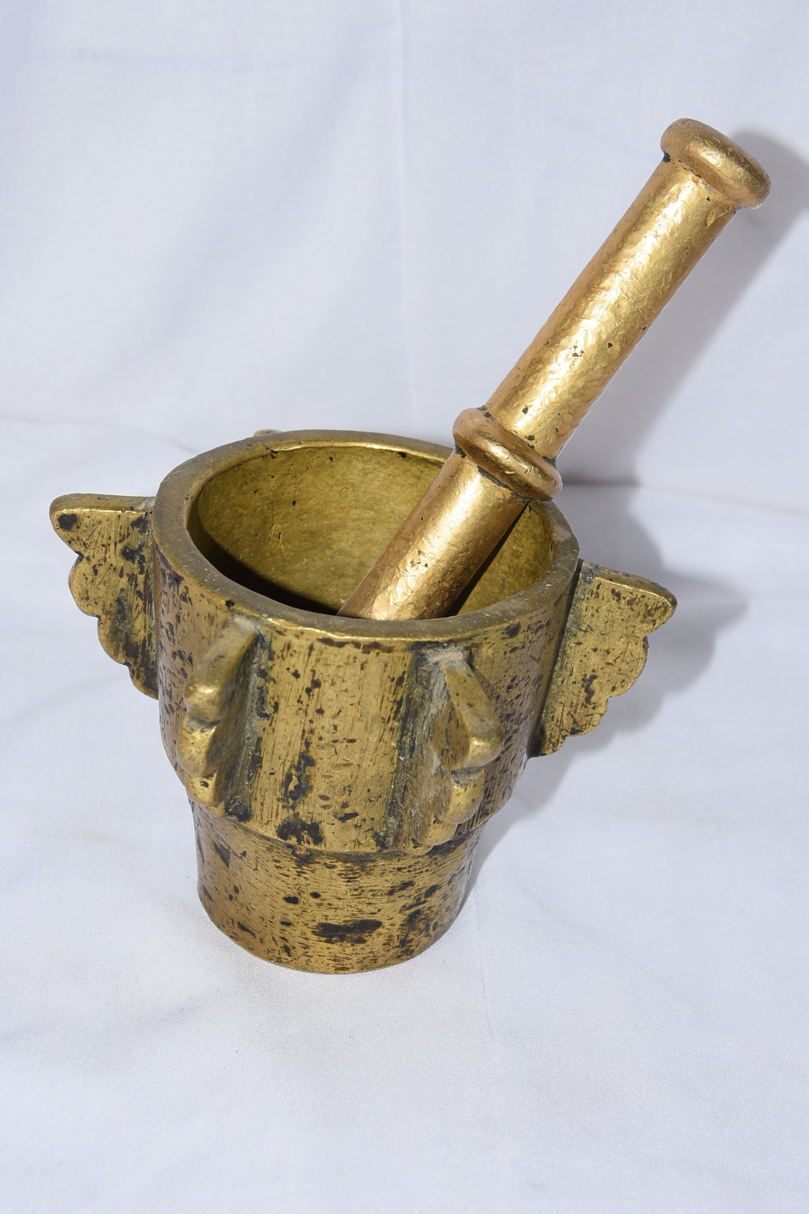 Antique Tuareg Brass Mortar: Berber Mehraz, Morocco - Image 3