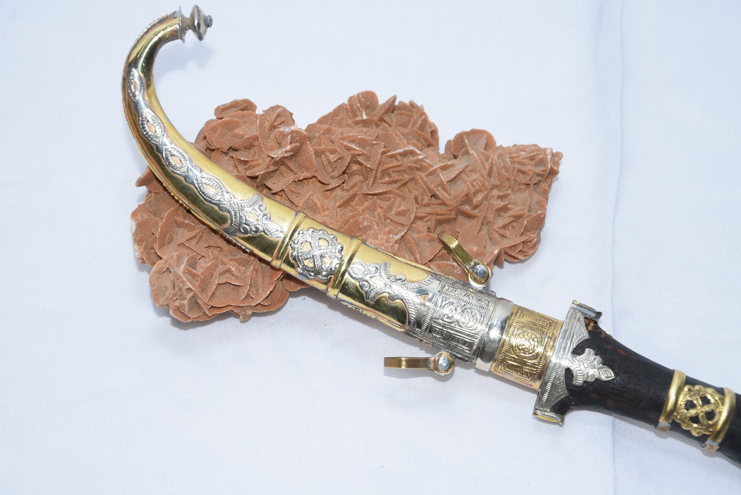 poignards marocains couteau Lame faite à la main, Dague décorative, Décor de poignard fait jambiya Berber - Image 3