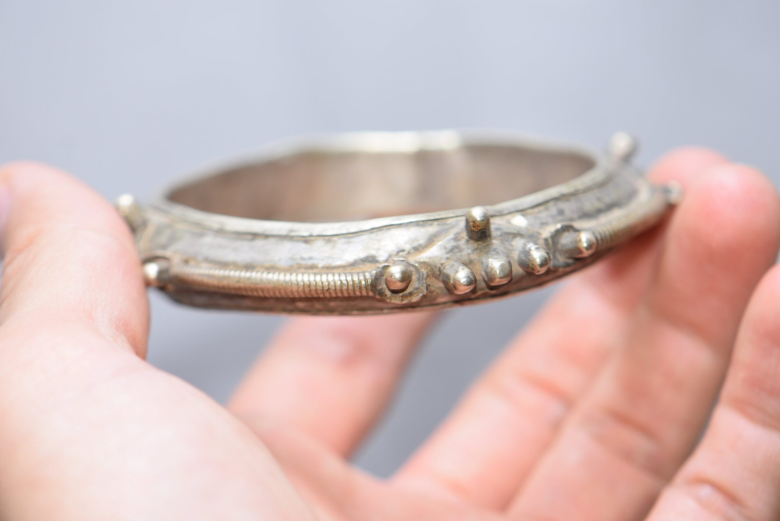 Mauritania Bangle Old Silver, Sahraoui Bracelet Antique Very Rare - Image 6