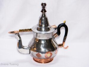 Antique Tuareg Pewter Teapot: Mid-Century Mauritania Decor