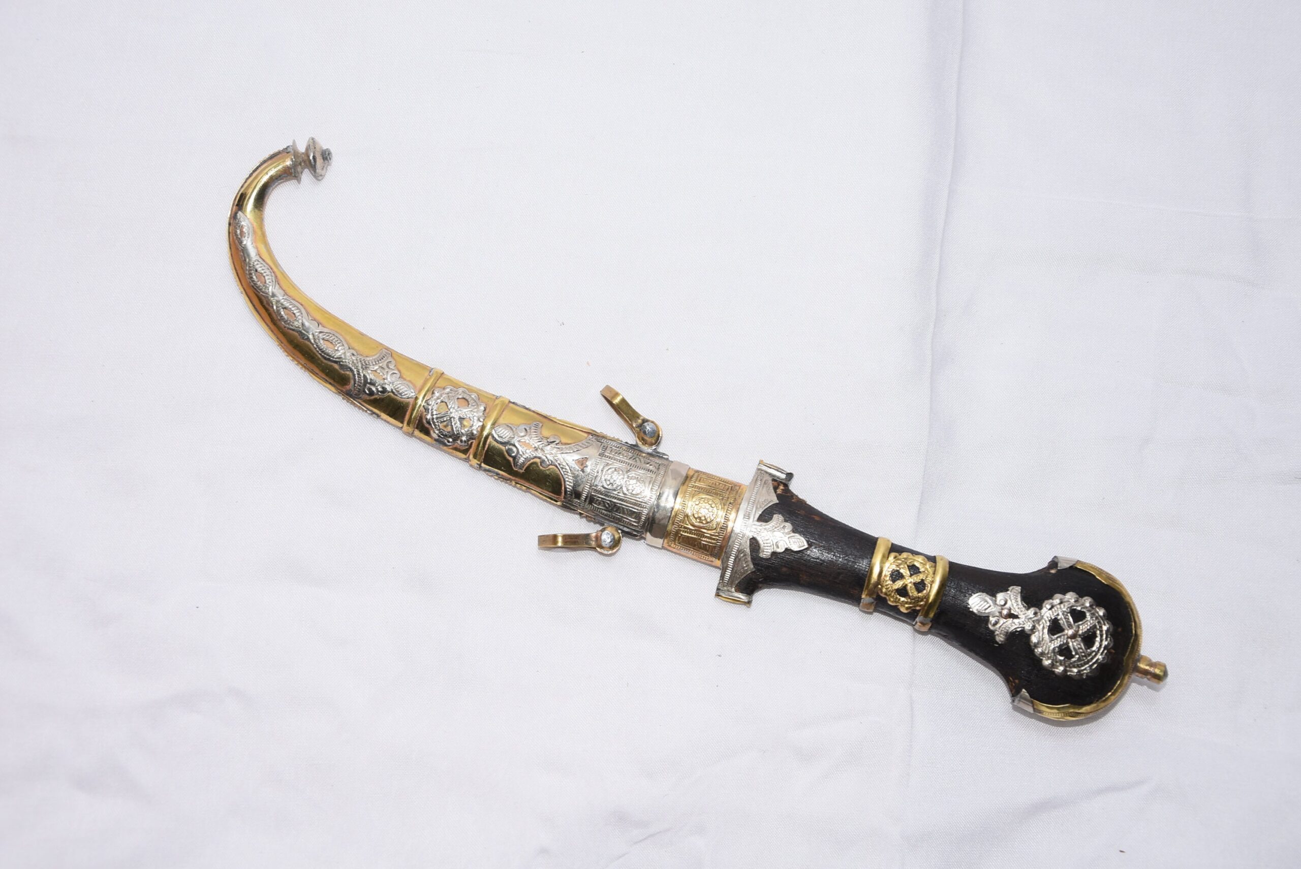 poignards marocains couteau Lame faite à la main, Dague décorative, Décor de poignard fait jambiya Berber - Image 4