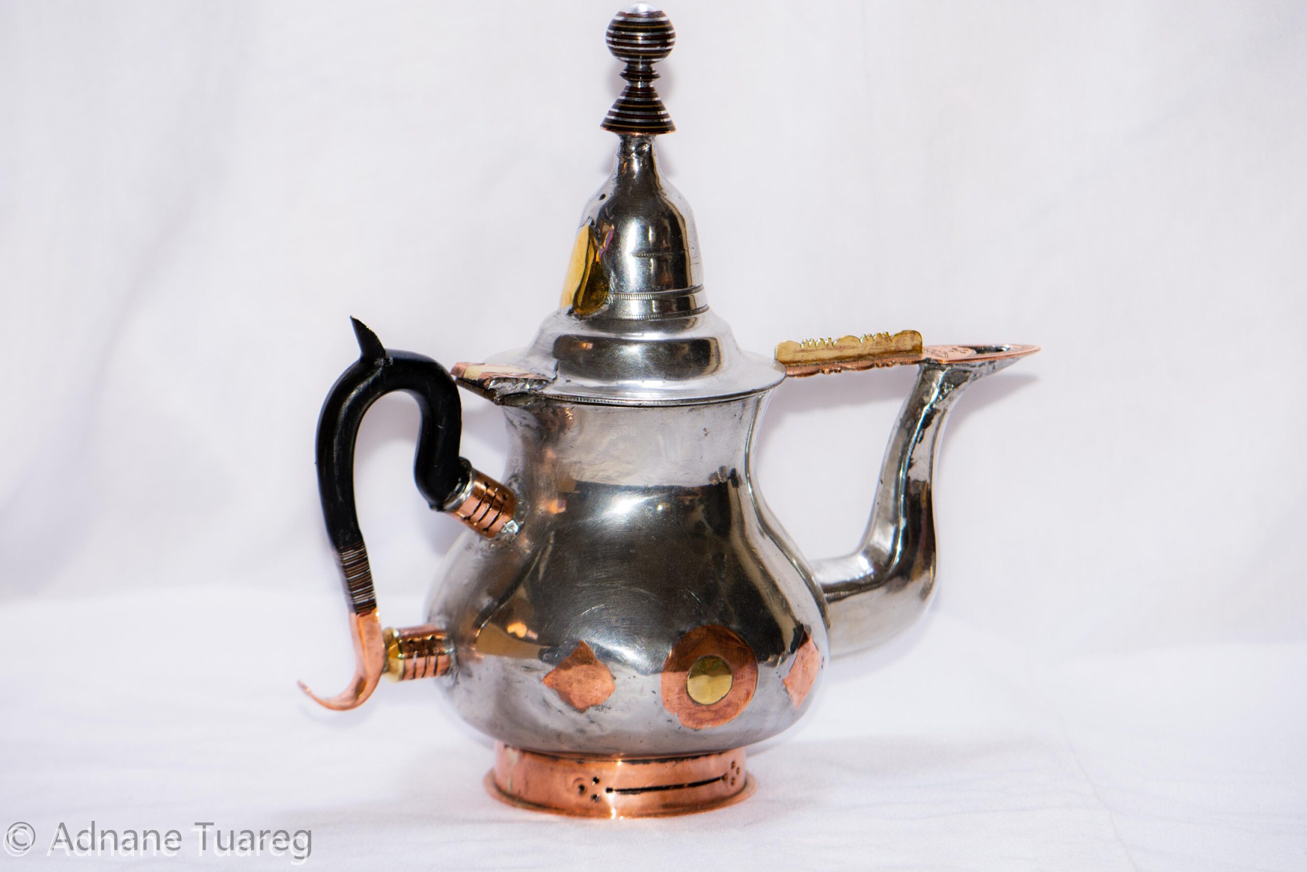 Antique Tuareg Pewter Teapot: Mid-Century Mauritania Decor - Image 6