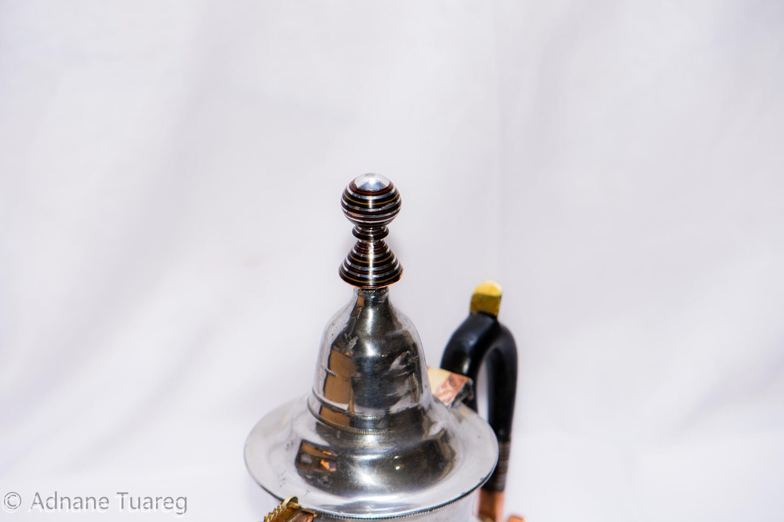 Antique Tuareg Pewter Teapot: Mid-Century Mauritania Decor - Image 9