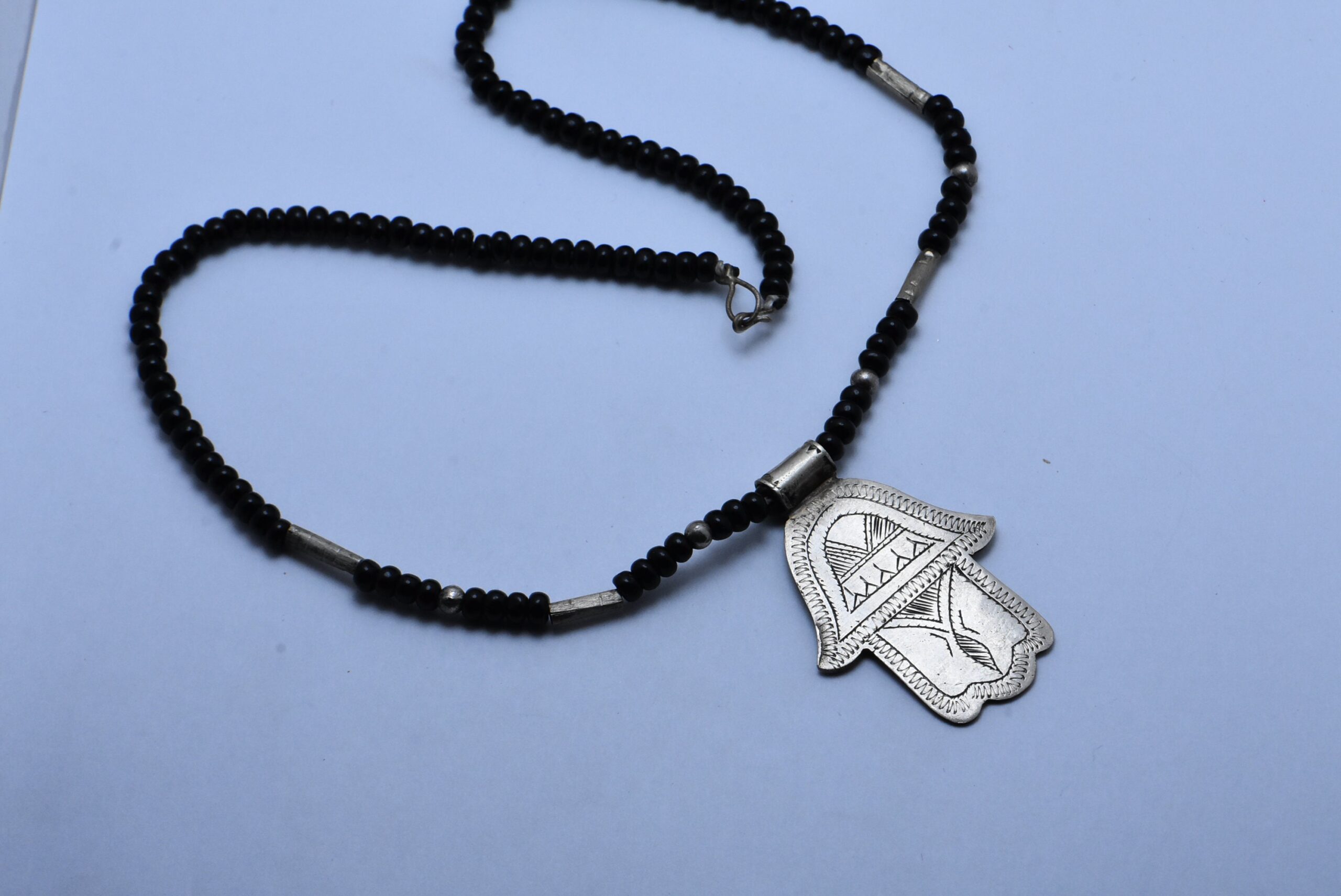 Berber Necklace Silver Hand Fatima - Image 2