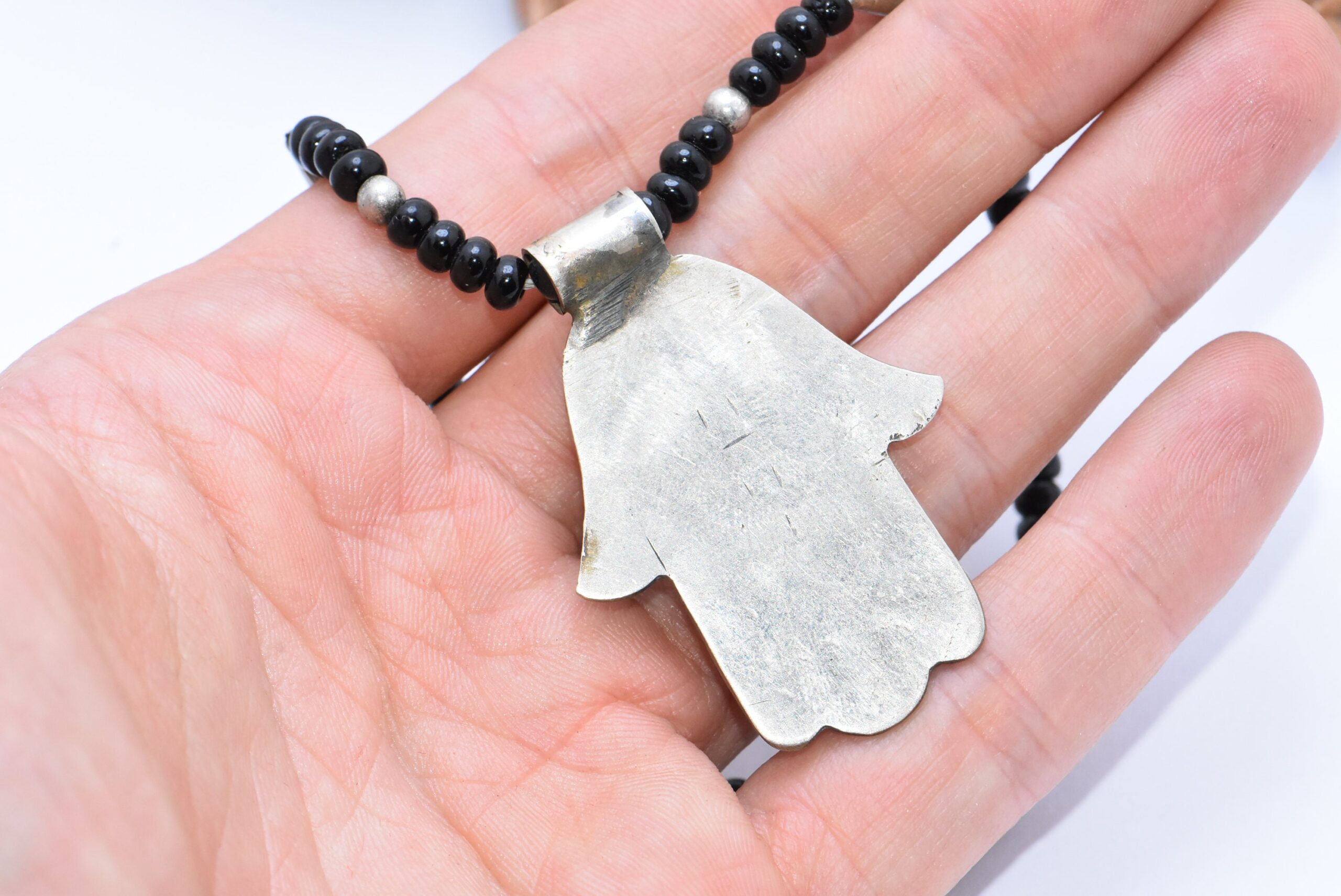Berber Necklace Silver Hand Fatima - Image 6