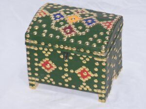Handmade Moroccan Wood Jewelry Box: Touareg Berber Design