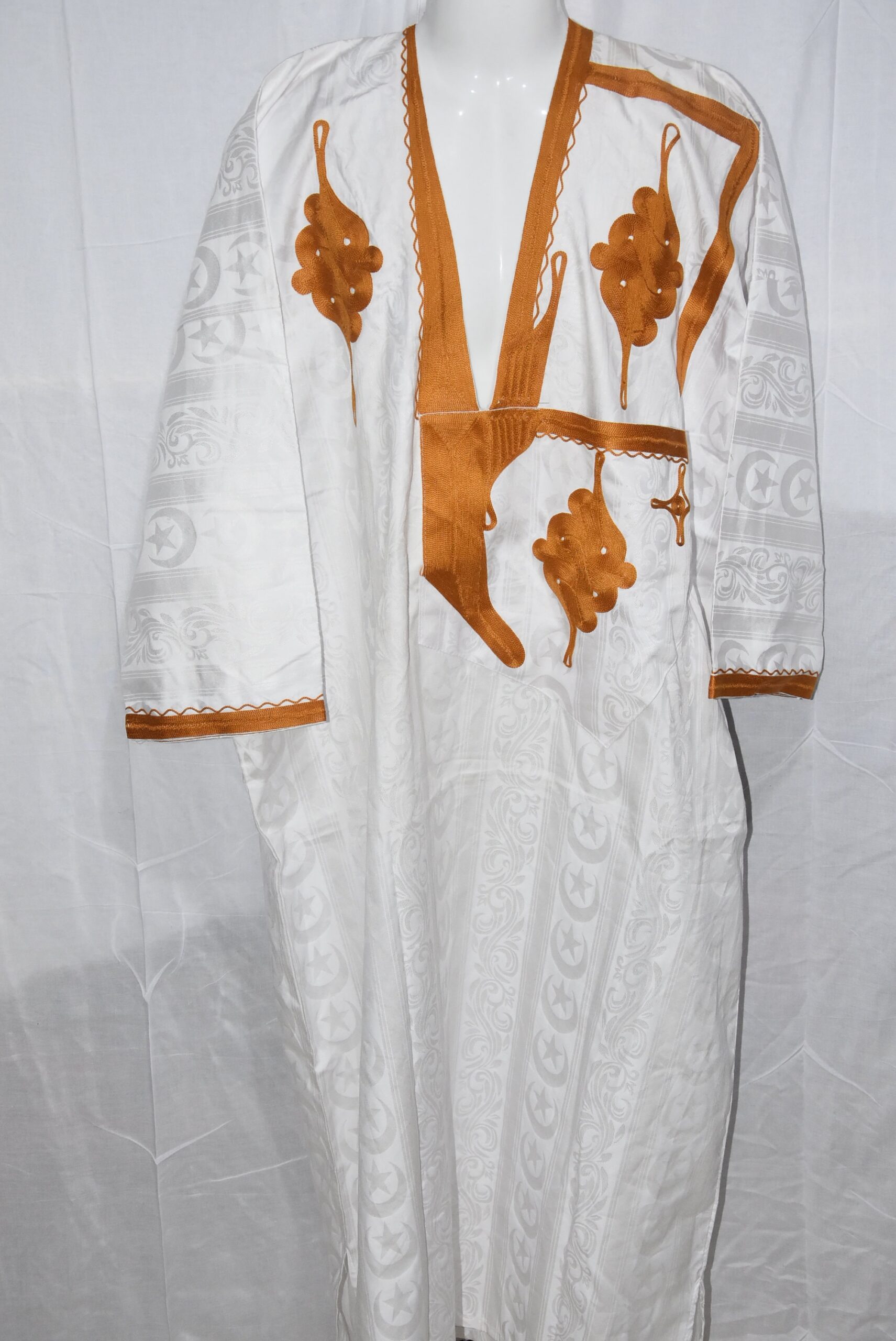Hand Embroidered Cotton Tuareg Dress: Mauritanian Sahraoui Gandora - Image 2