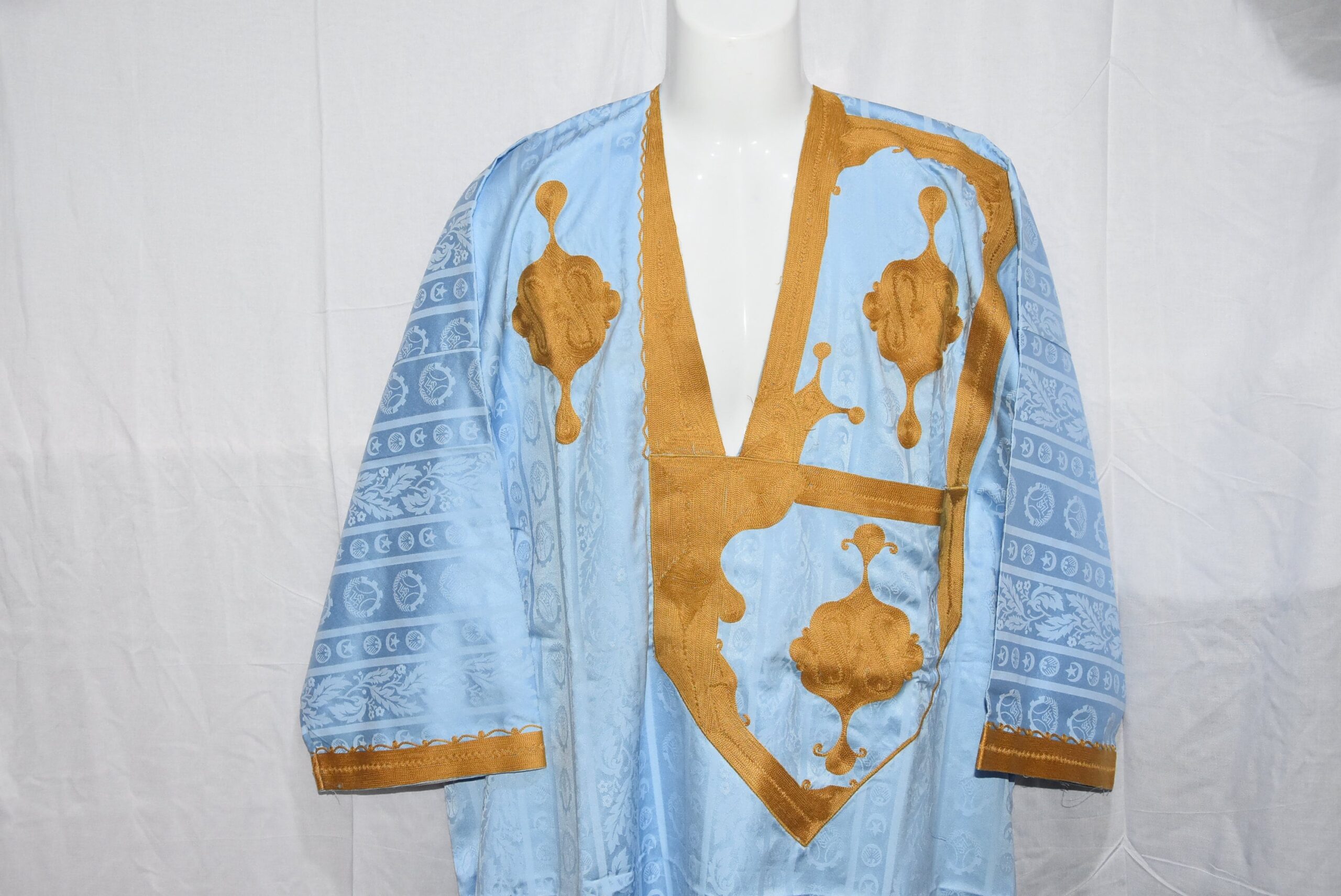 Hand Embroidered Cotton Tuareg Dress: Mauritanian Sahraoui Gandora - Image 6