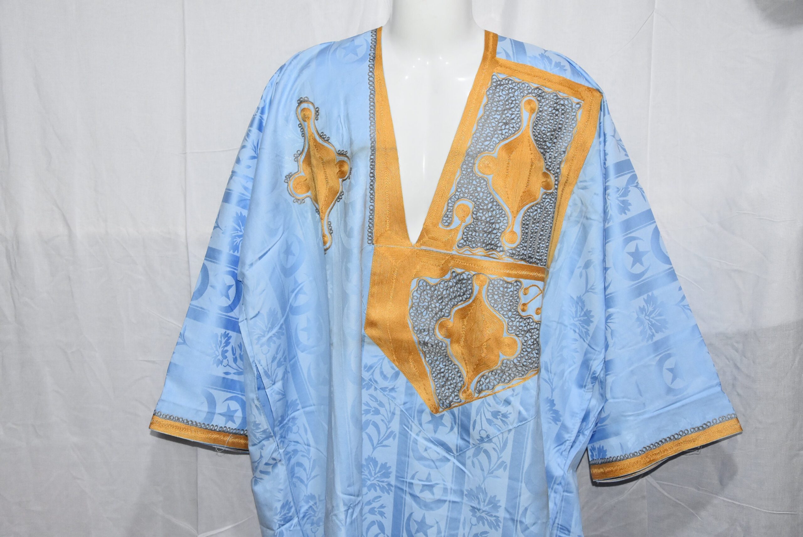 Mauritanian Tuareg Bleu Dress, Traditional Sahara Morocco Clothing - Image 4