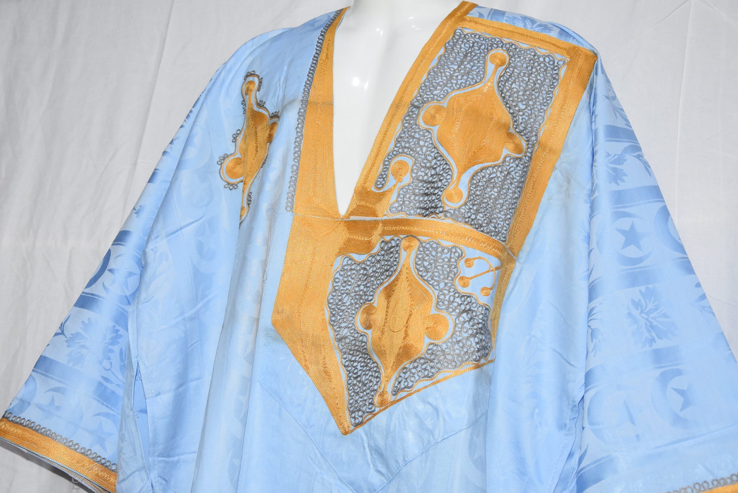 Mauritanian Tuareg Bleu Dress, Traditional Sahara Morocco Clothing - Image 6