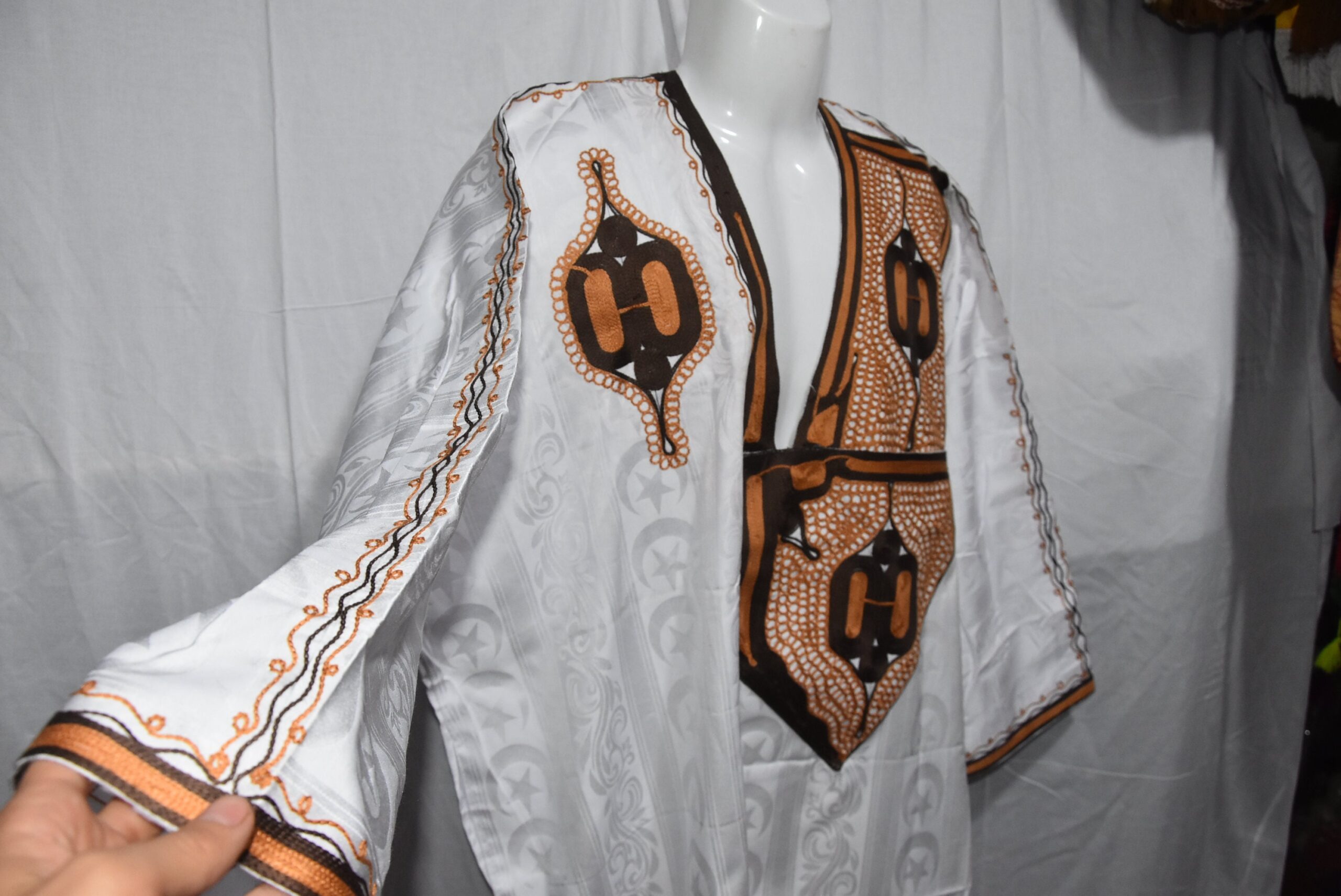 Handmade African Kaftan Tuareg Bleu Traditional Clothing Dress - Image 4