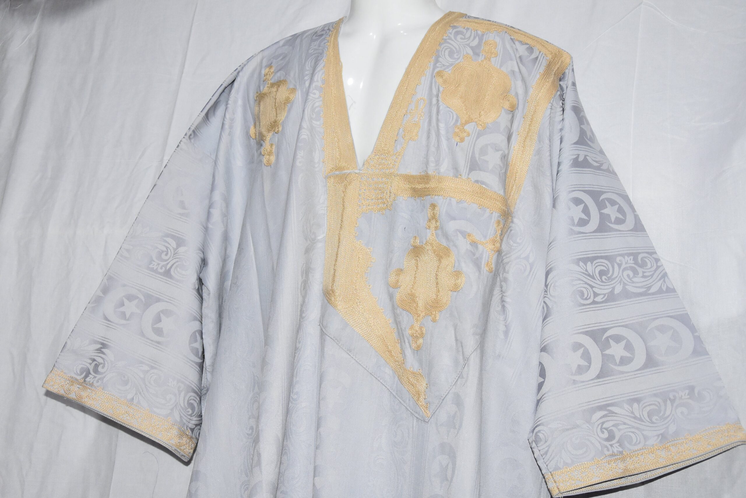 Handmade African Kaftan Tuareg Bleu Traditional Clothing Dress - Image 8