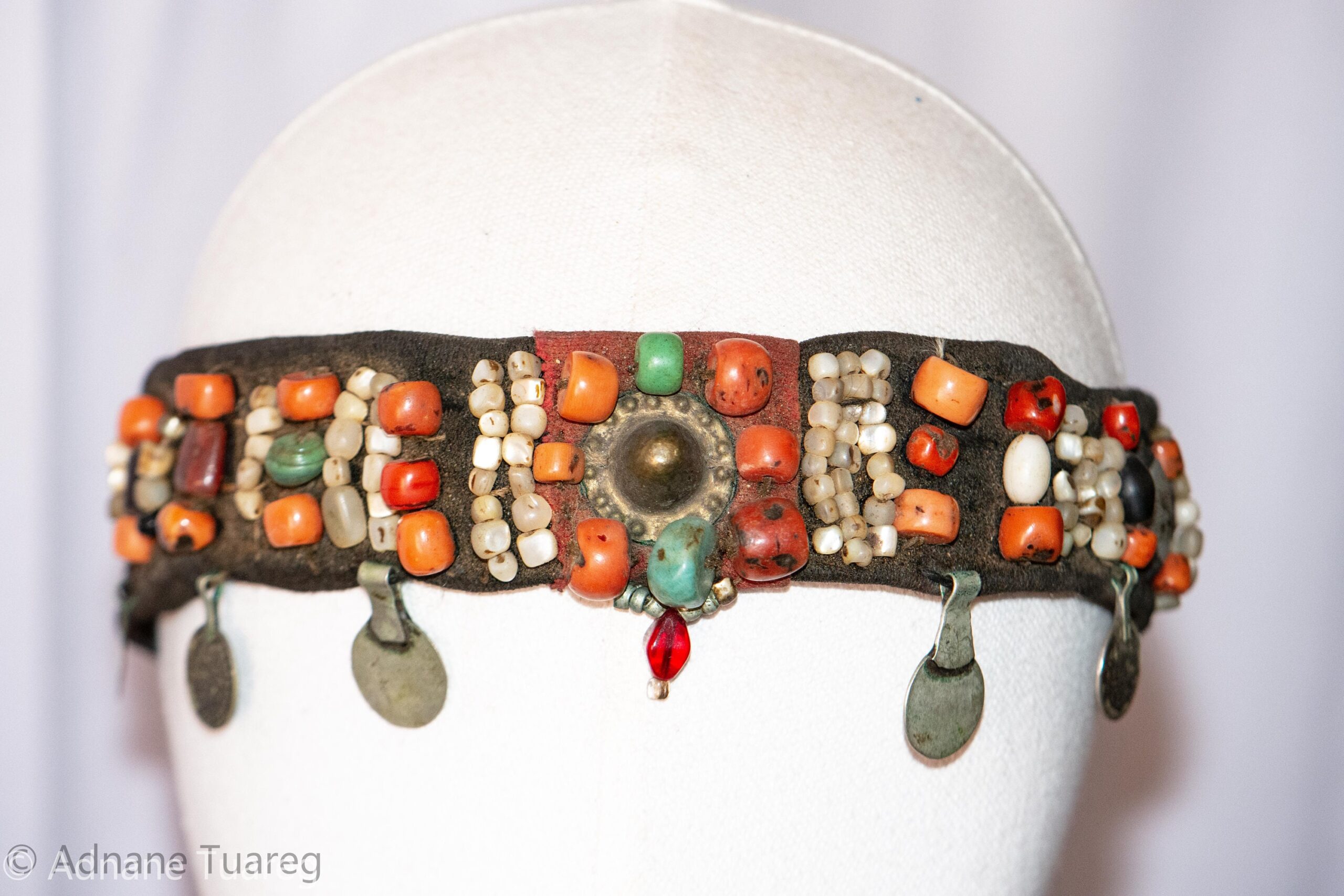 Headband Corail Antique Morocco, Authentic Head Ornament southern ZAGORA - Image 4