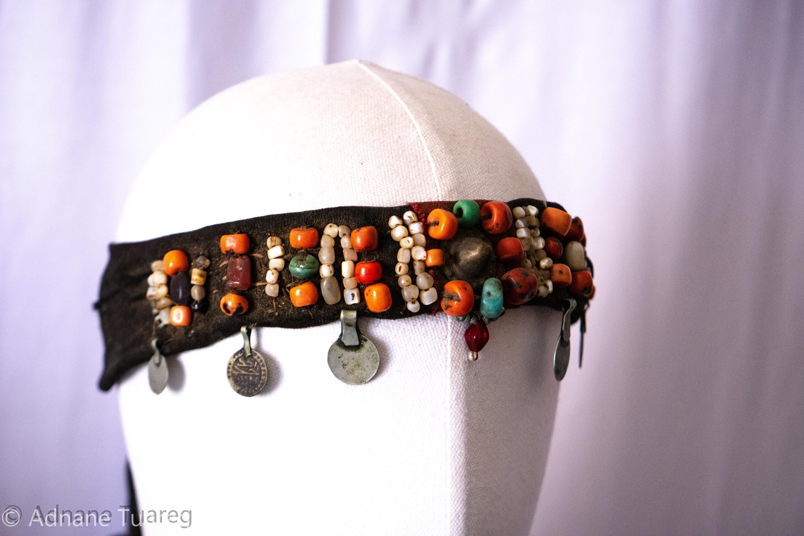 Headband Corail Antique Morocco, Authentic Head Ornament southern ZAGORA - Image 2
