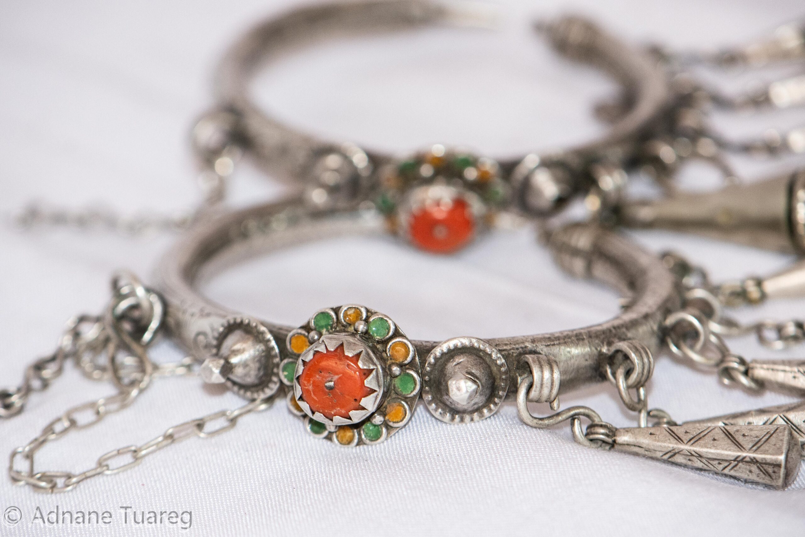 Antique Earrings Morocco - Silver Old Moroccan - Image 8