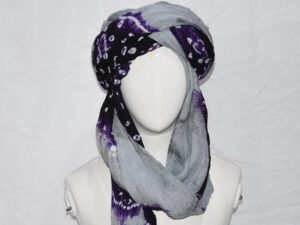 Handmade Touareg Scarf: Black Berber Turban, Extra Long