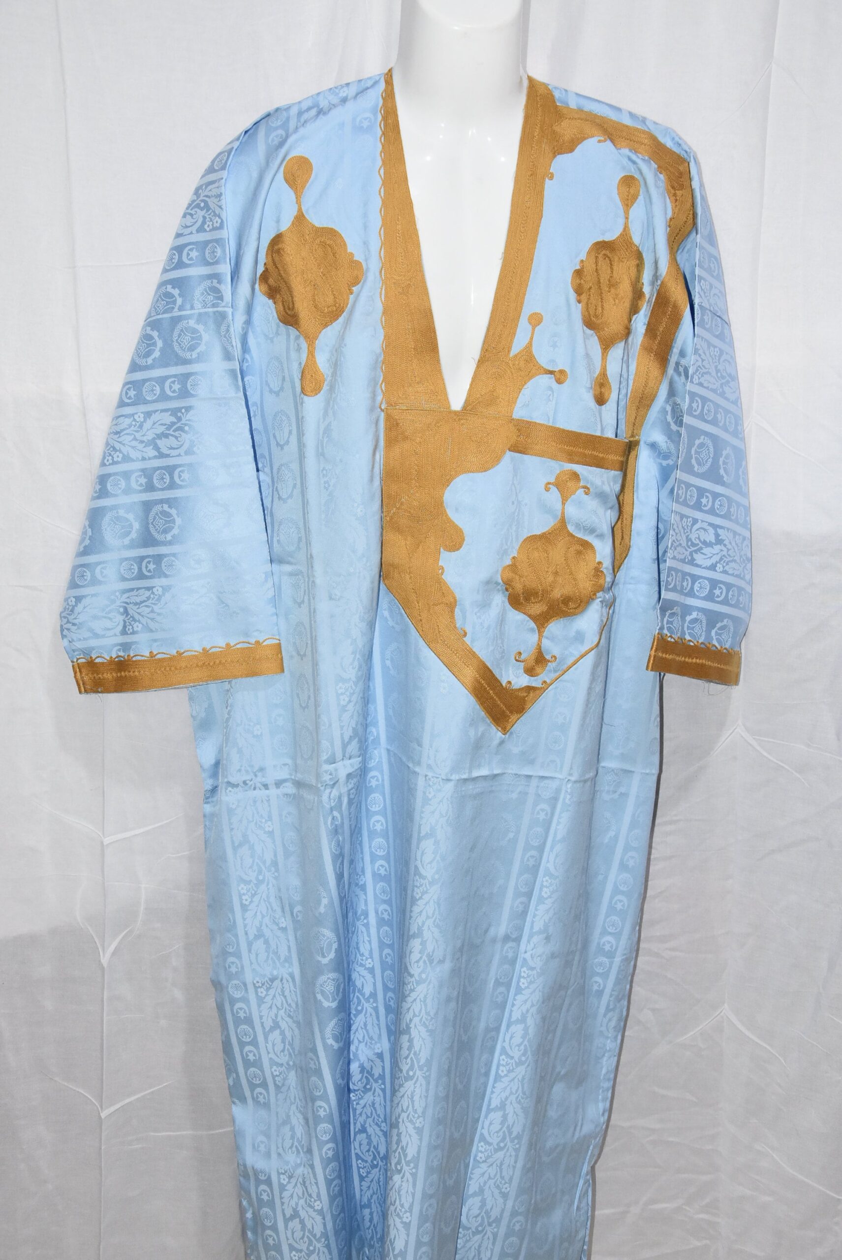 Hand Embroidered Cotton Tuareg Dress: Mauritanian Sahraoui Gandora - Image 7