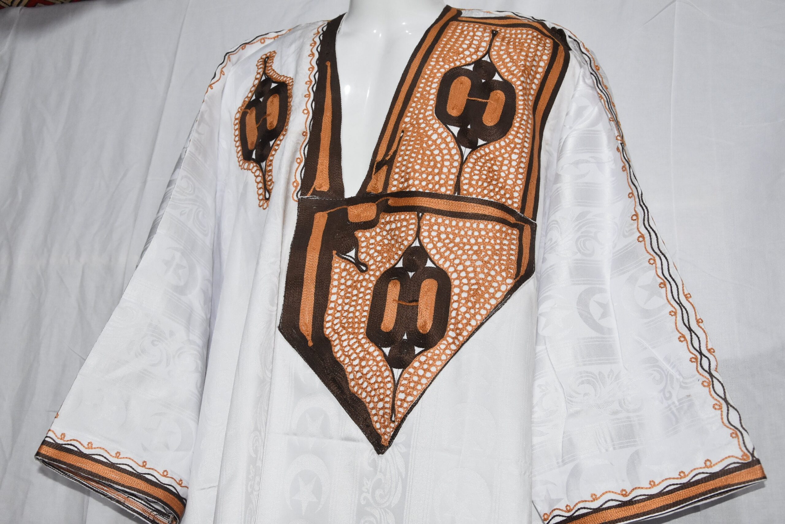 Handmade African Kaftan Tuareg Bleu Traditional Clothing Dress - Image 5