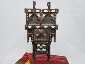 Handmade Moroccan Wood Wall Shelf: Rustic Home Decor