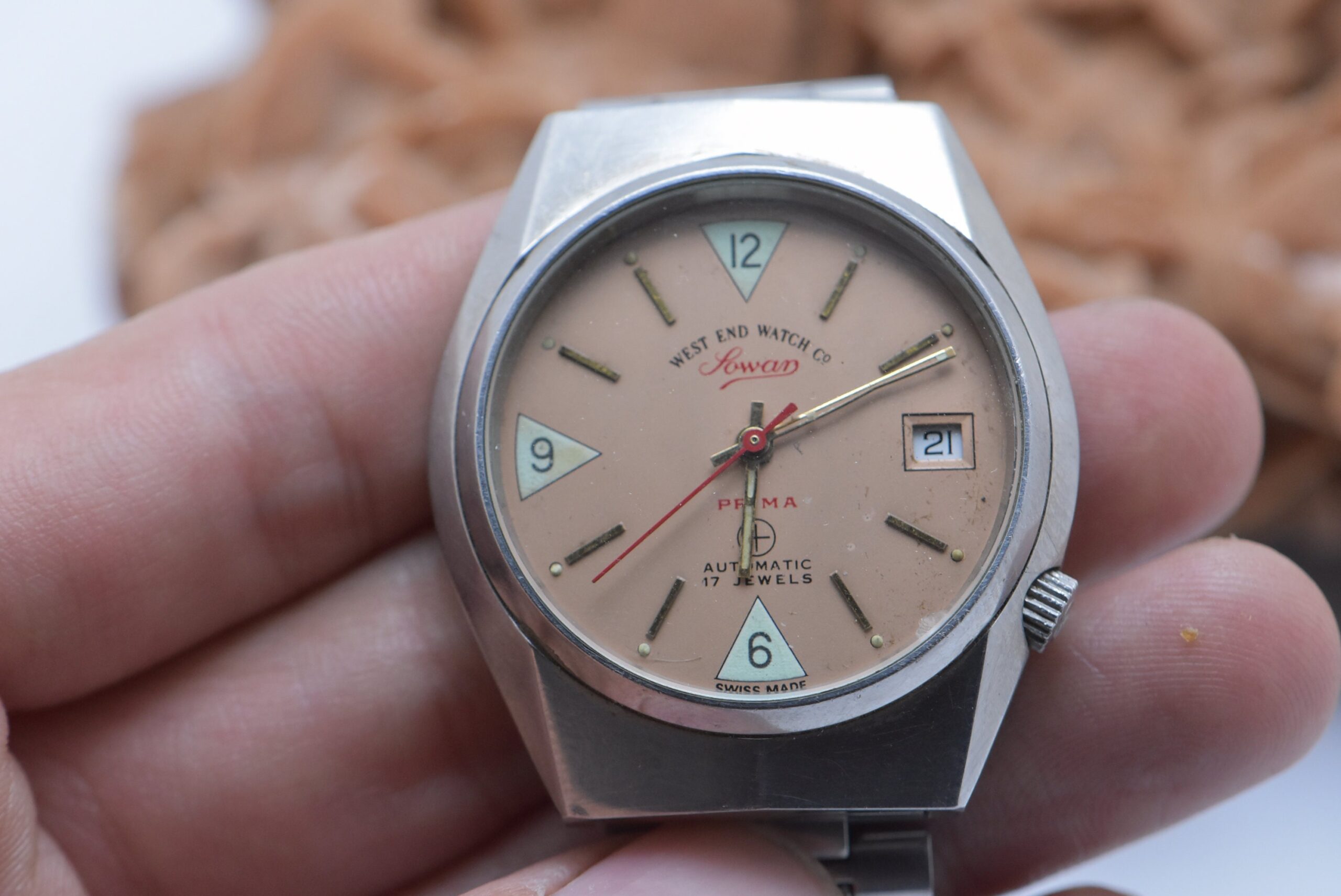 Vintage West end watch co Sowar AUTOMATIK HERREN Schweizer Armbanduhr 35 MM - Image 2