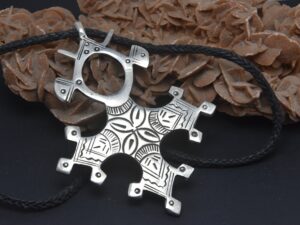 Handmade Touareg Cross Pendant: African Berber Jewelry