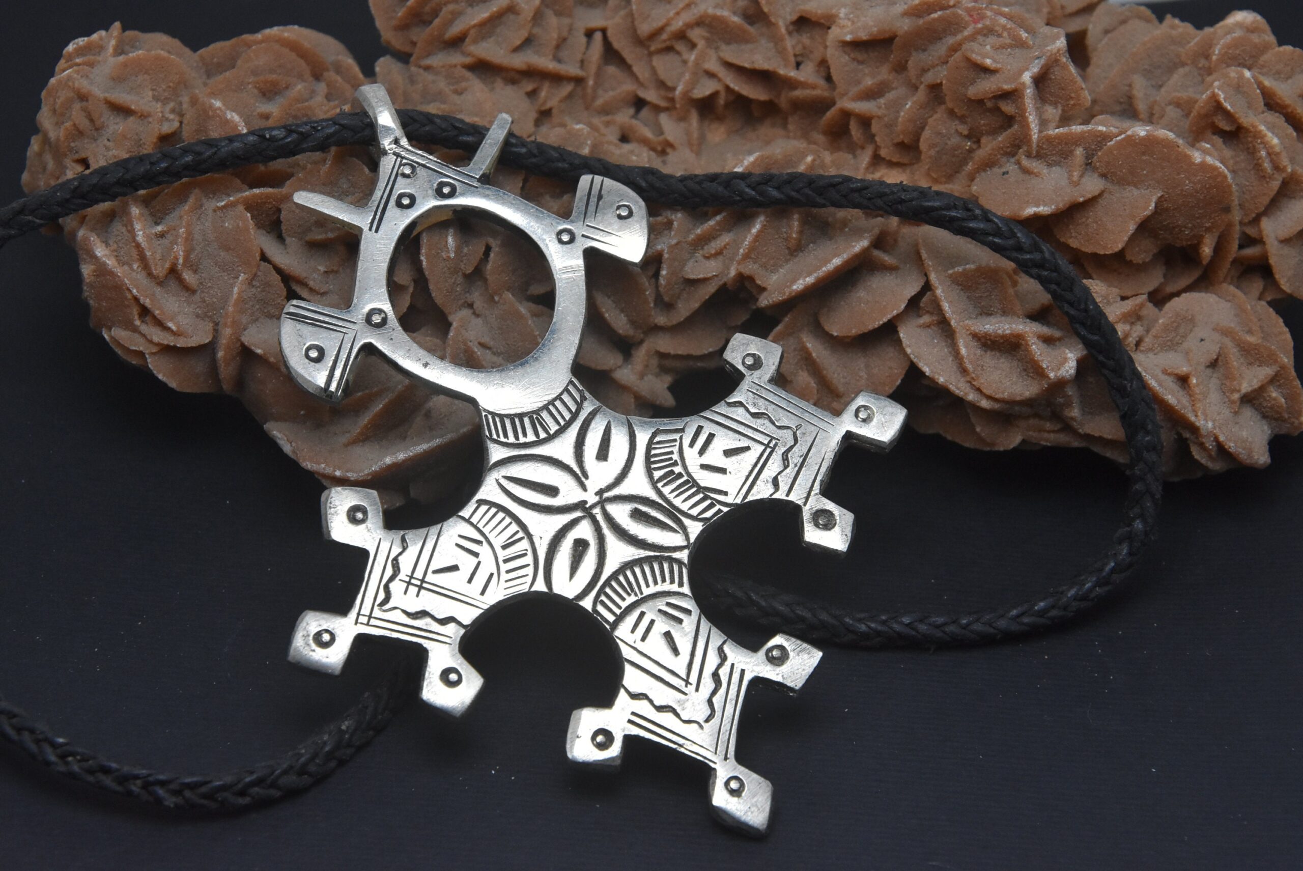 Handmade Touareg Cross Pendant: African Berber Jewelry