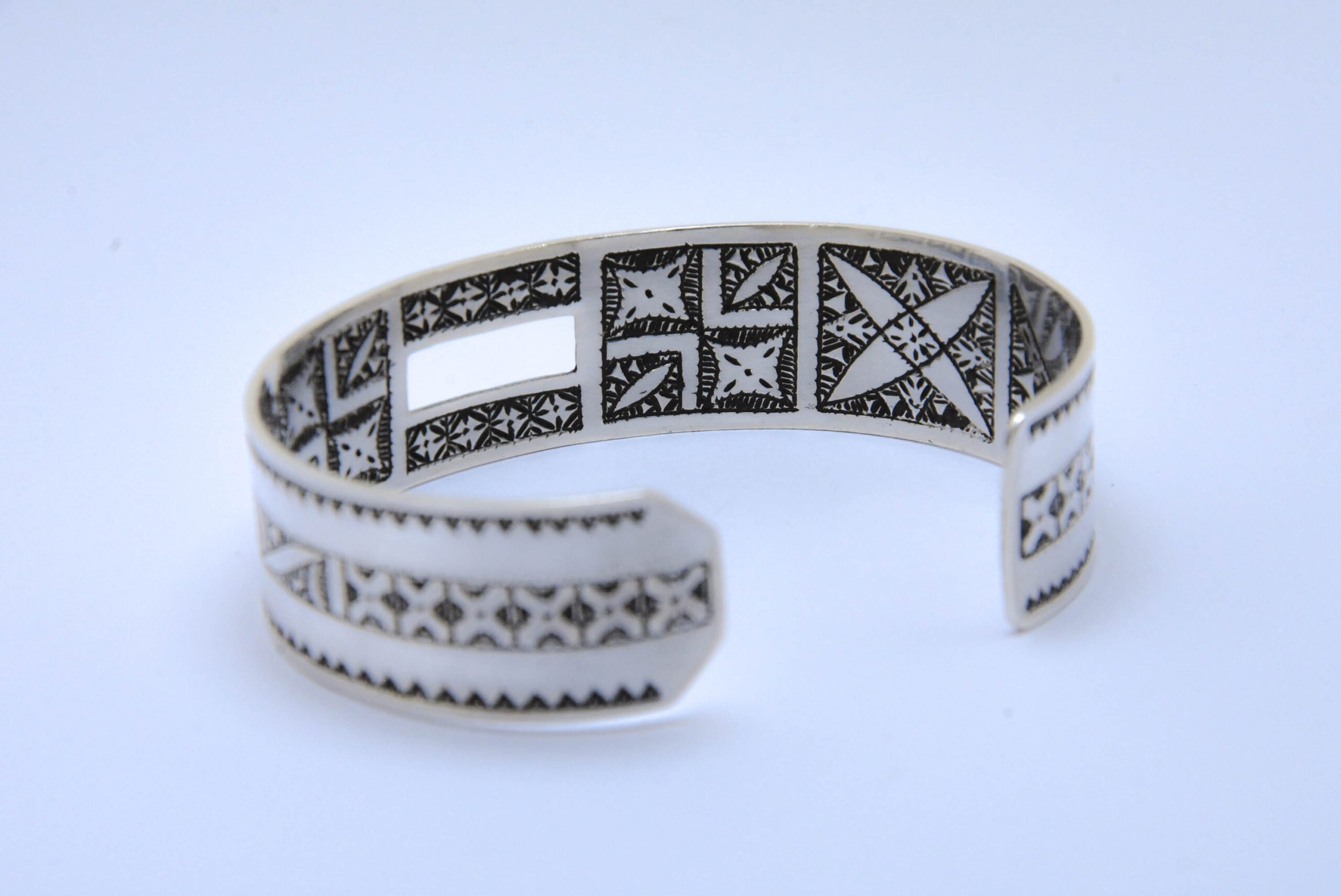 Bracelet Argent Touareg Handmade, Niger Cuff - Image 3