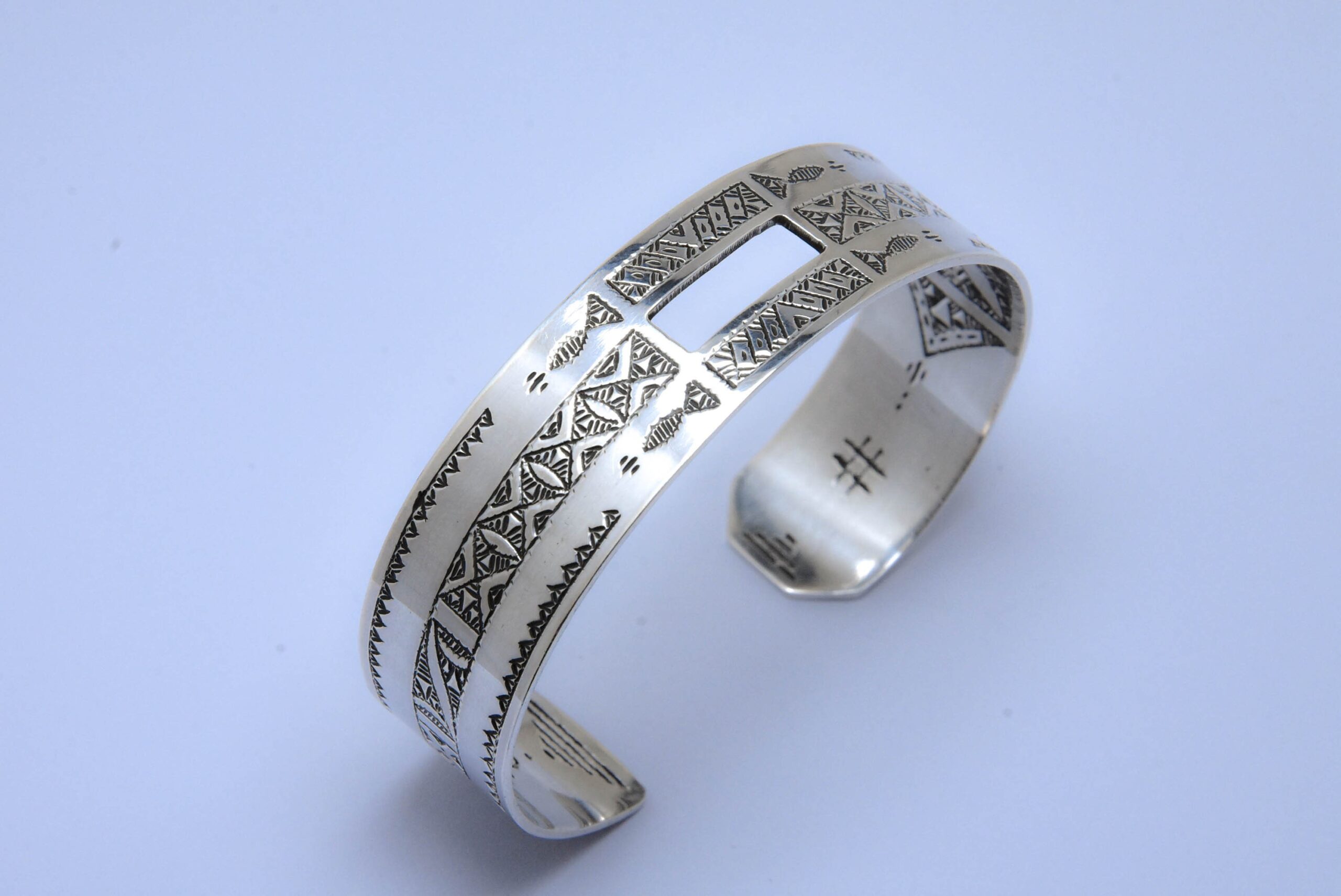 Bracelet Argent Touareg Handmade, Niger Cuff - Image 5