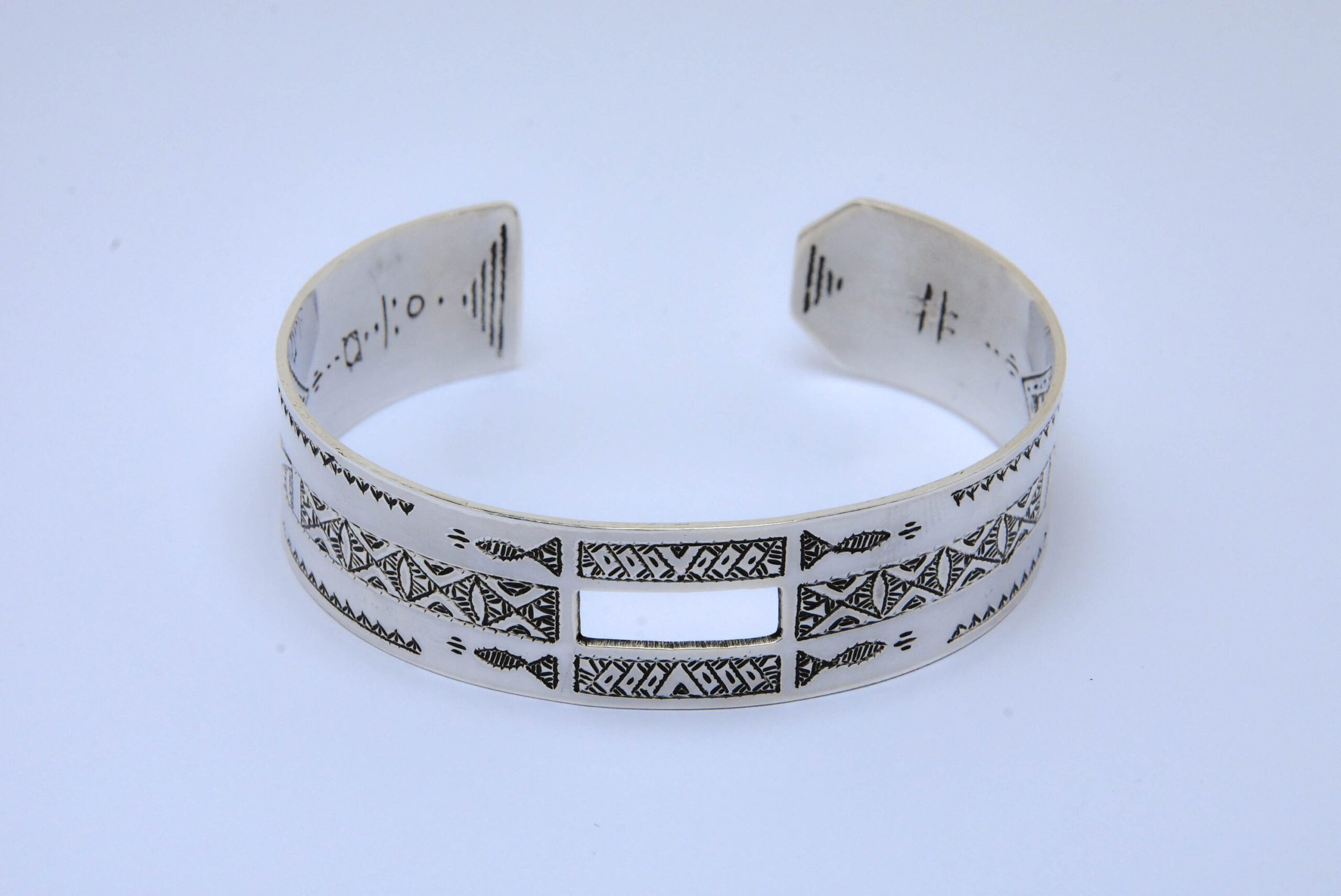 Bracelet Argent Touareg Handmade, Niger Cuff - Image 2