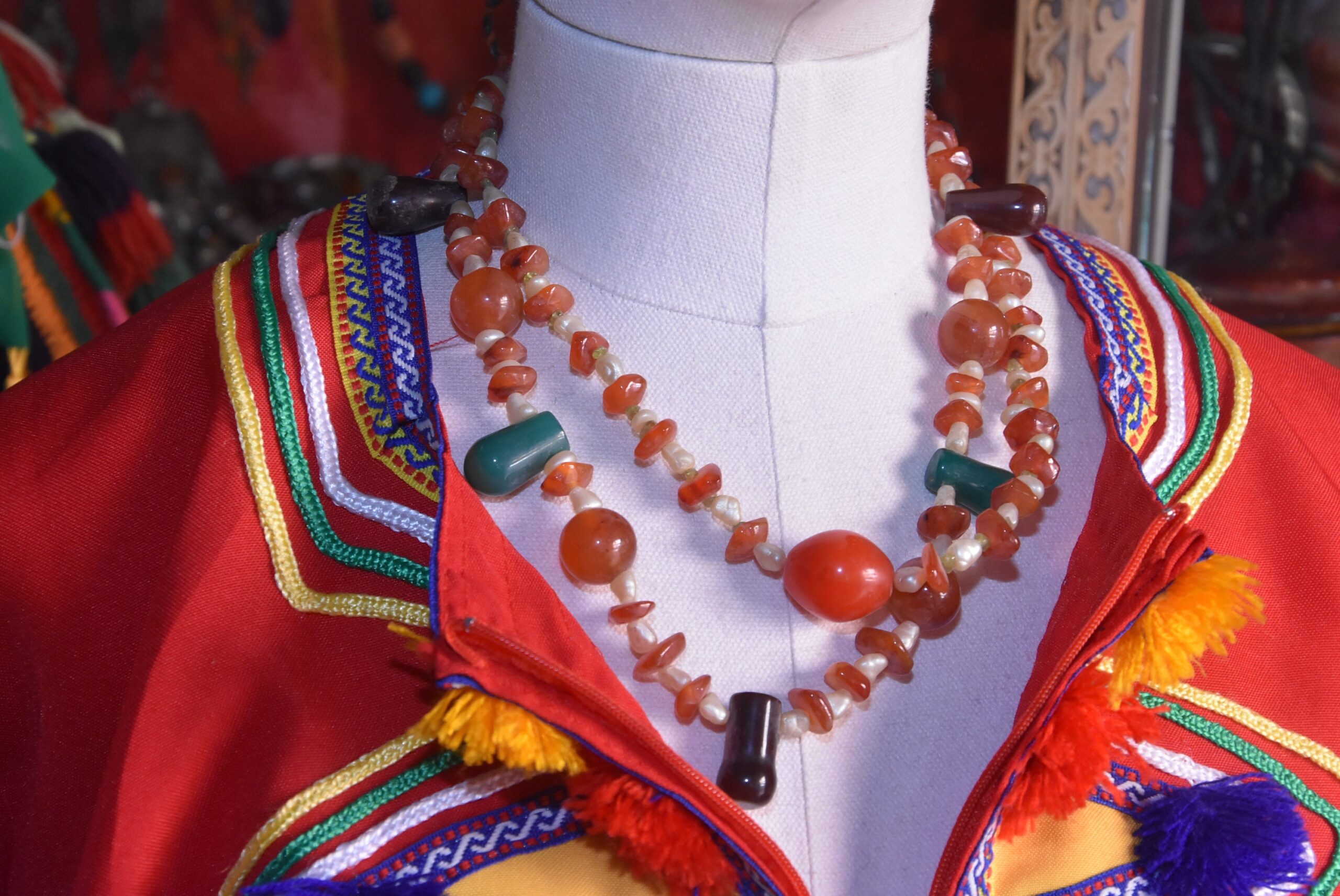 Berber Coral Necklace: North African Amulet Jewelry