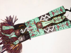 Handmade Touareg Leather Wallet: Berber Tribal Design (50cm x 14cm)