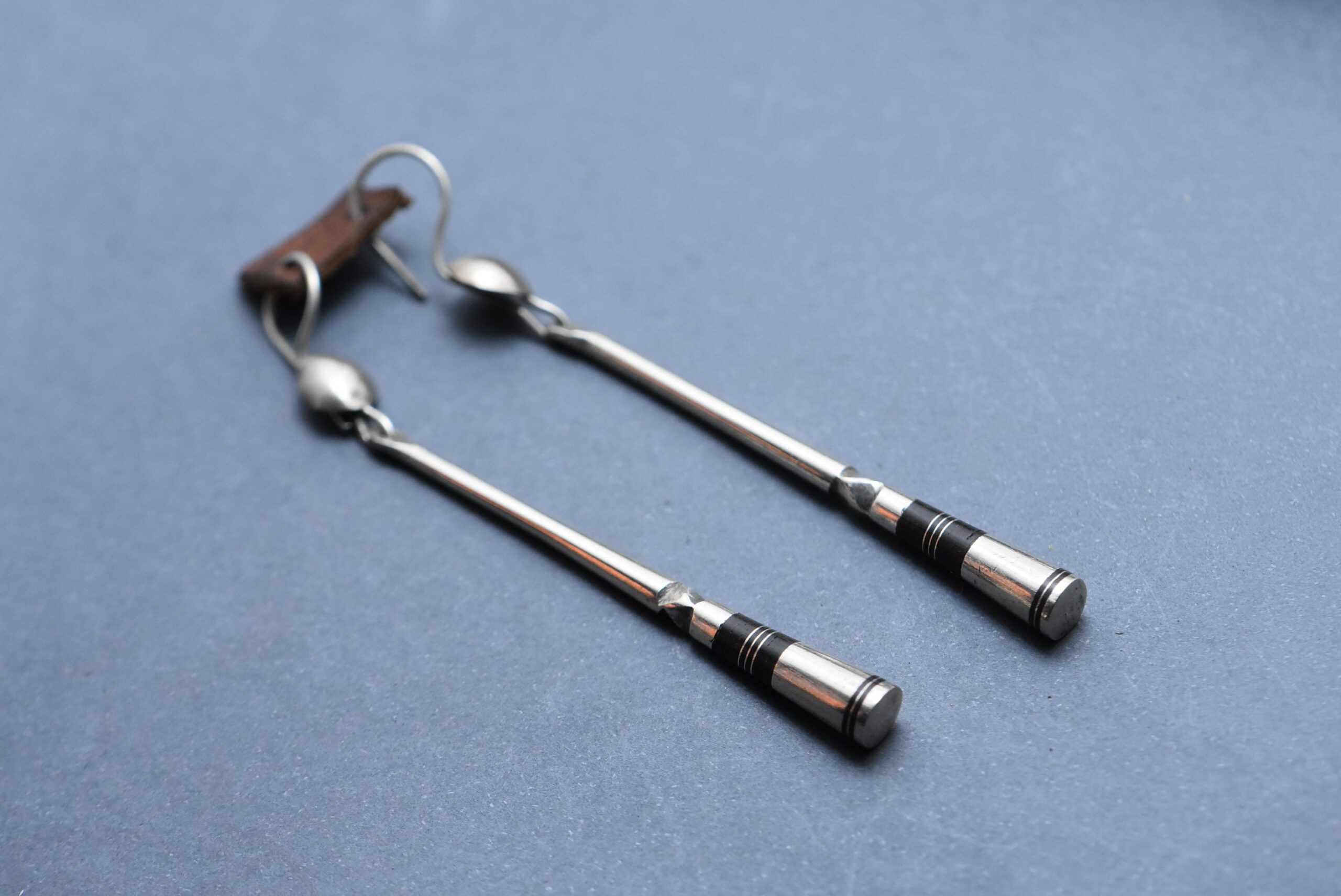 Tuareg earrings silver ebony, handmede niger ethnique - Image 4