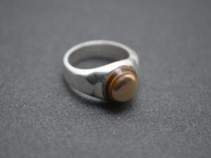 Handmade Ebony & Sterling Silver Ring: Tuareg Berber Design