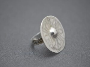 Vintage Touareg Silver Ring: Handmade Berber Tribal Jewelry, US 10