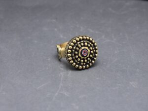 Touareg Berber Ring: Chevron Bead, Ethnic Tribal Jewelry