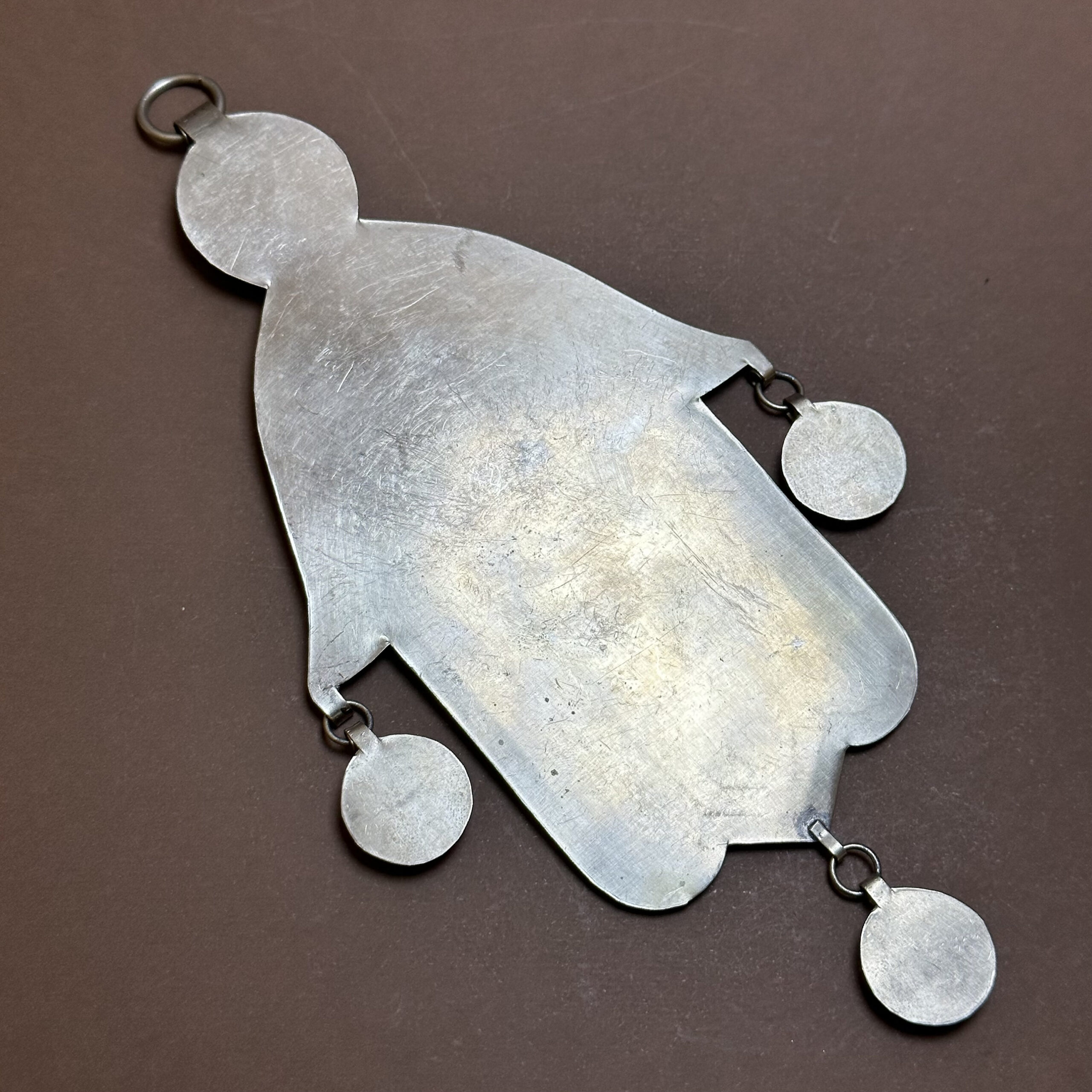 Handmade Berber Hamsa: Moroccan 925 Silver Ethnic Khamsa - Image 9