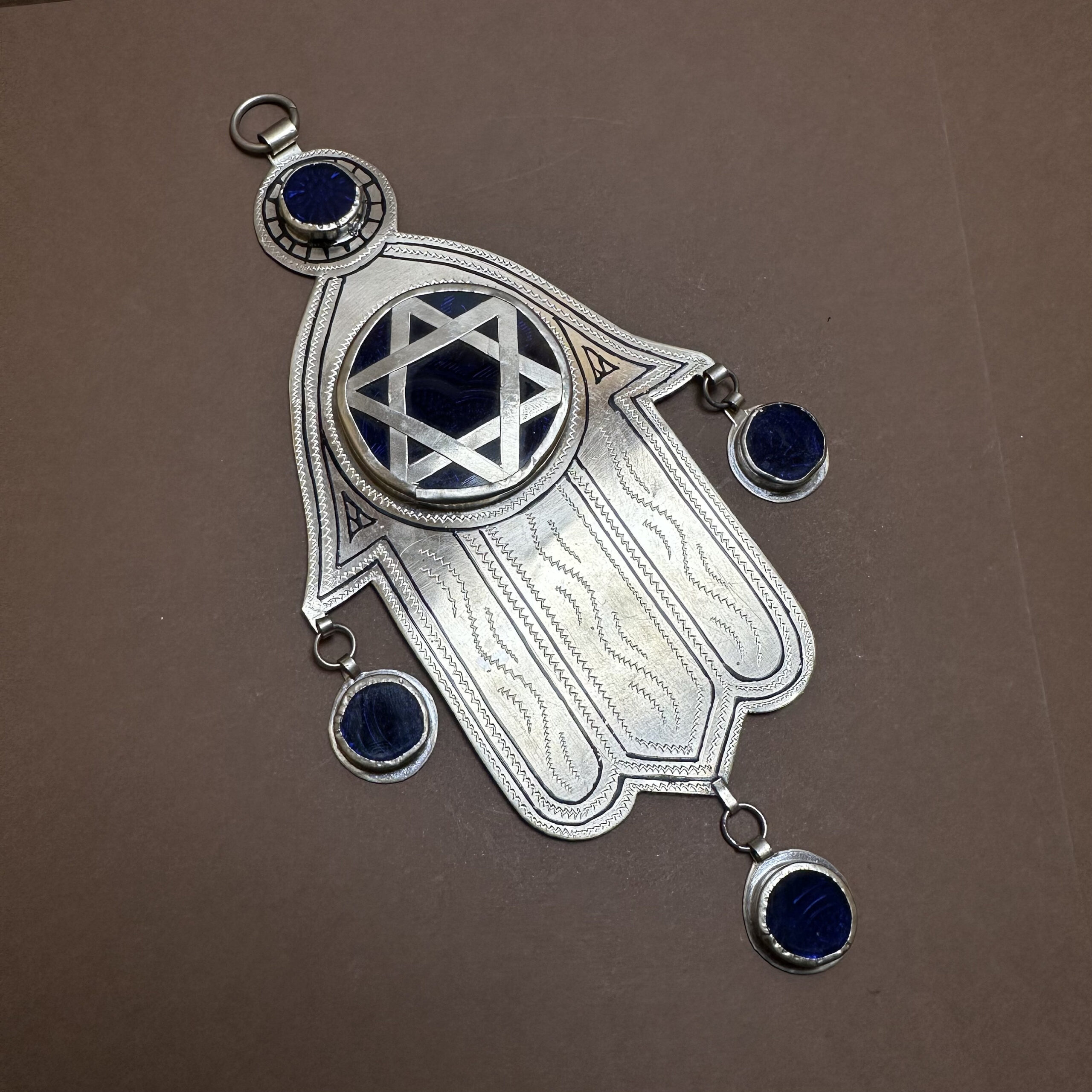 Handmade Berber Hamsa: Moroccan 925 Silver Ethnic Khamsa - Image 7