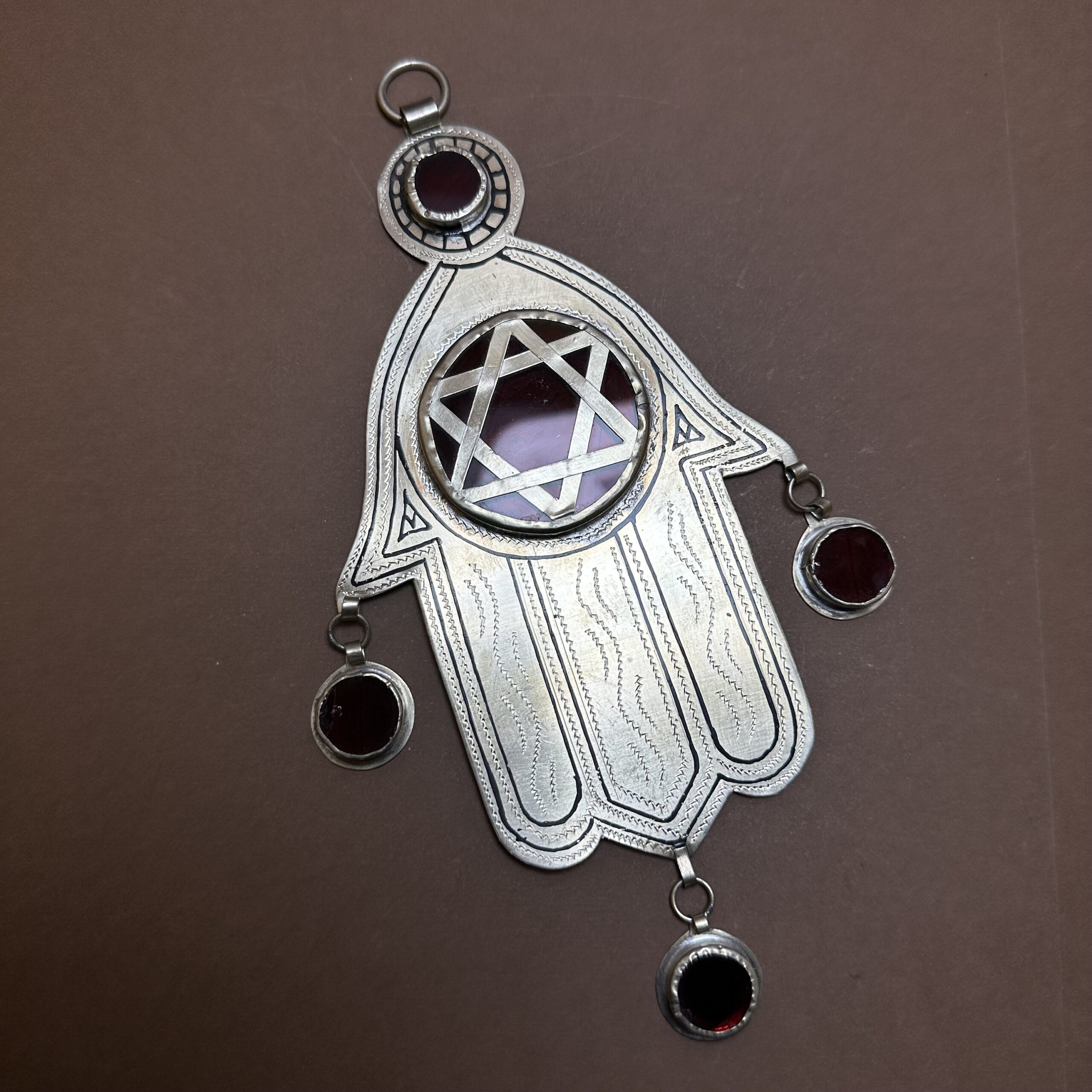 Handmade Berber Hamsa: Moroccan 925 Silver Ethnic Khamsa - Image 2