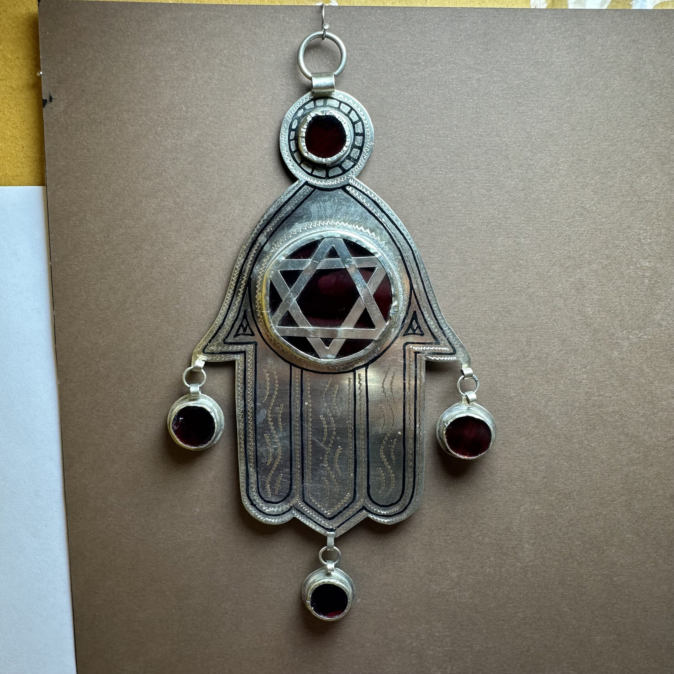 Handmade Berber Hamsa: Moroccan 925 Silver Ethnic Khamsa - Image 4