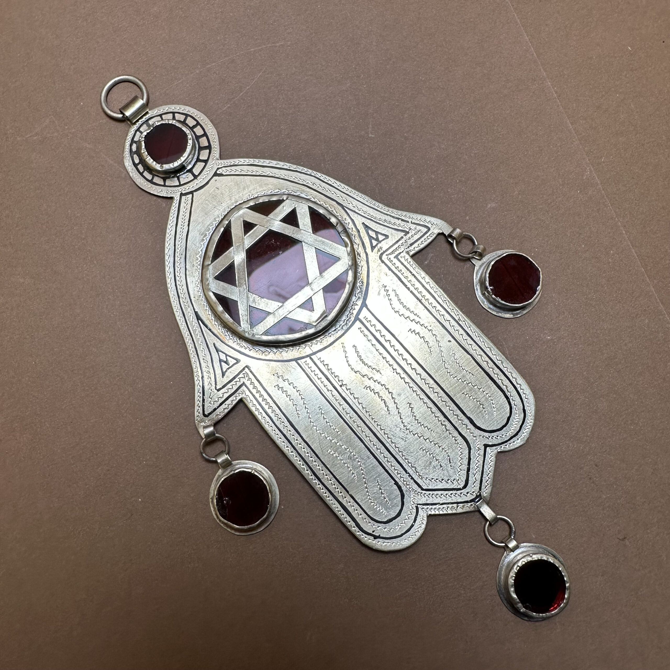 Handmade Berber Hamsa: Moroccan 925 Silver Ethnic Khamsa - Image 3