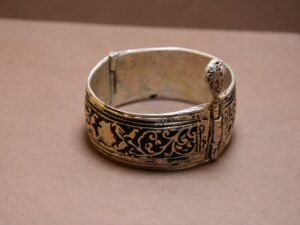 Berber Silver Bracelet: Moroccan Ethnic Tribal Jewelry