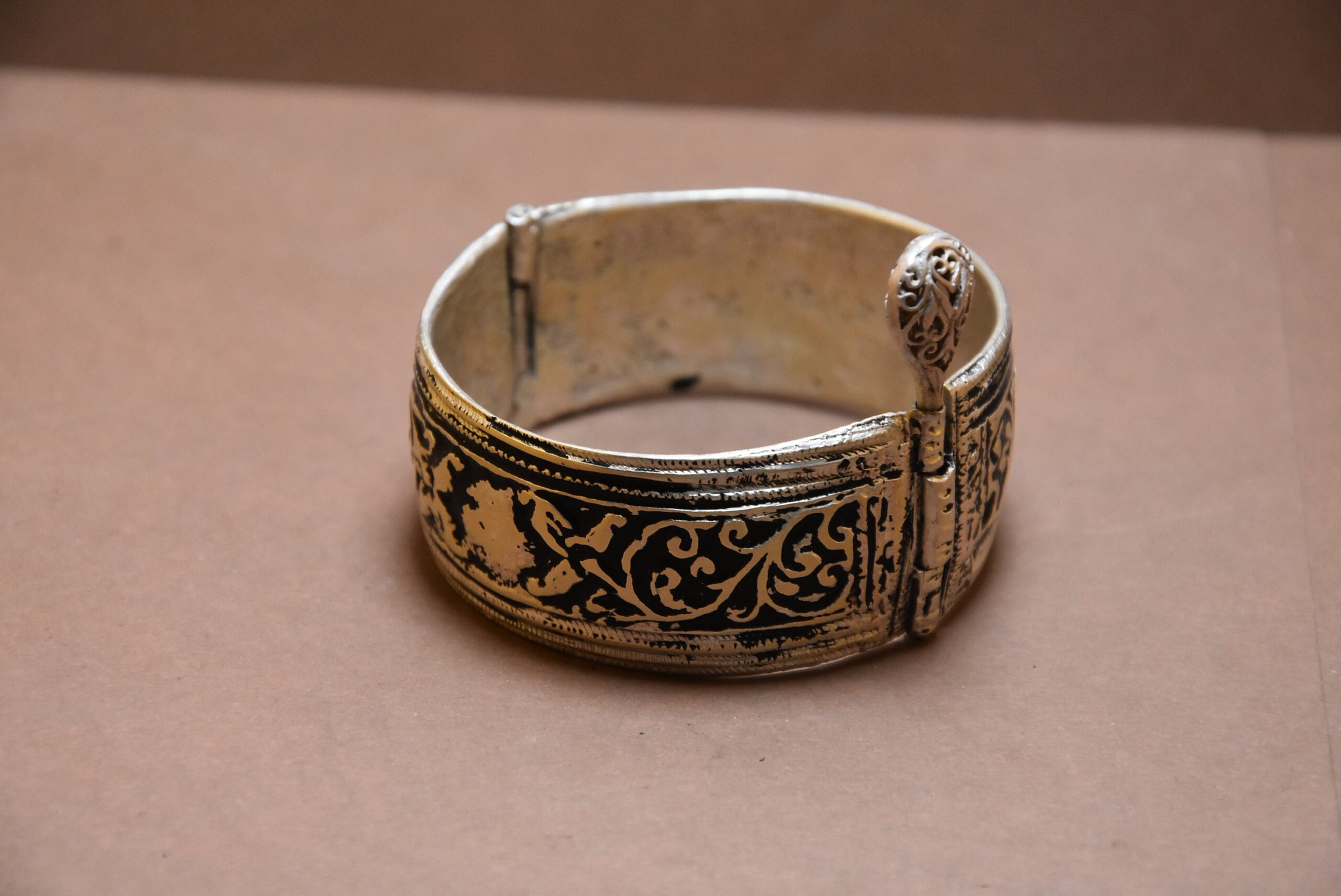 Berber Silver Bracelet: Moroccan Ethnic Tribal Jewelry