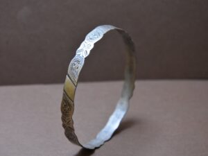 Vintage Berber Silver Bracelet: Moroccan Tribal Boho Chic