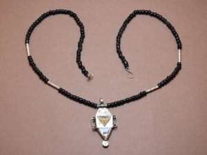 Handmade Tuareg Silver Pendant Necklace: Ethnic Berber Jewelry