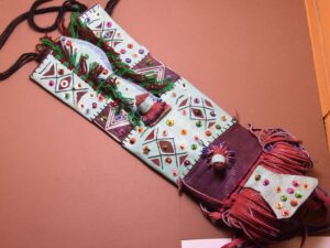 Antique Tuareg Leather Wallet Bag: Ethnic African Design