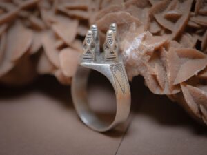 Vintage Touareg Silver Ring: Berber Boho Jewelry, Size 10.5