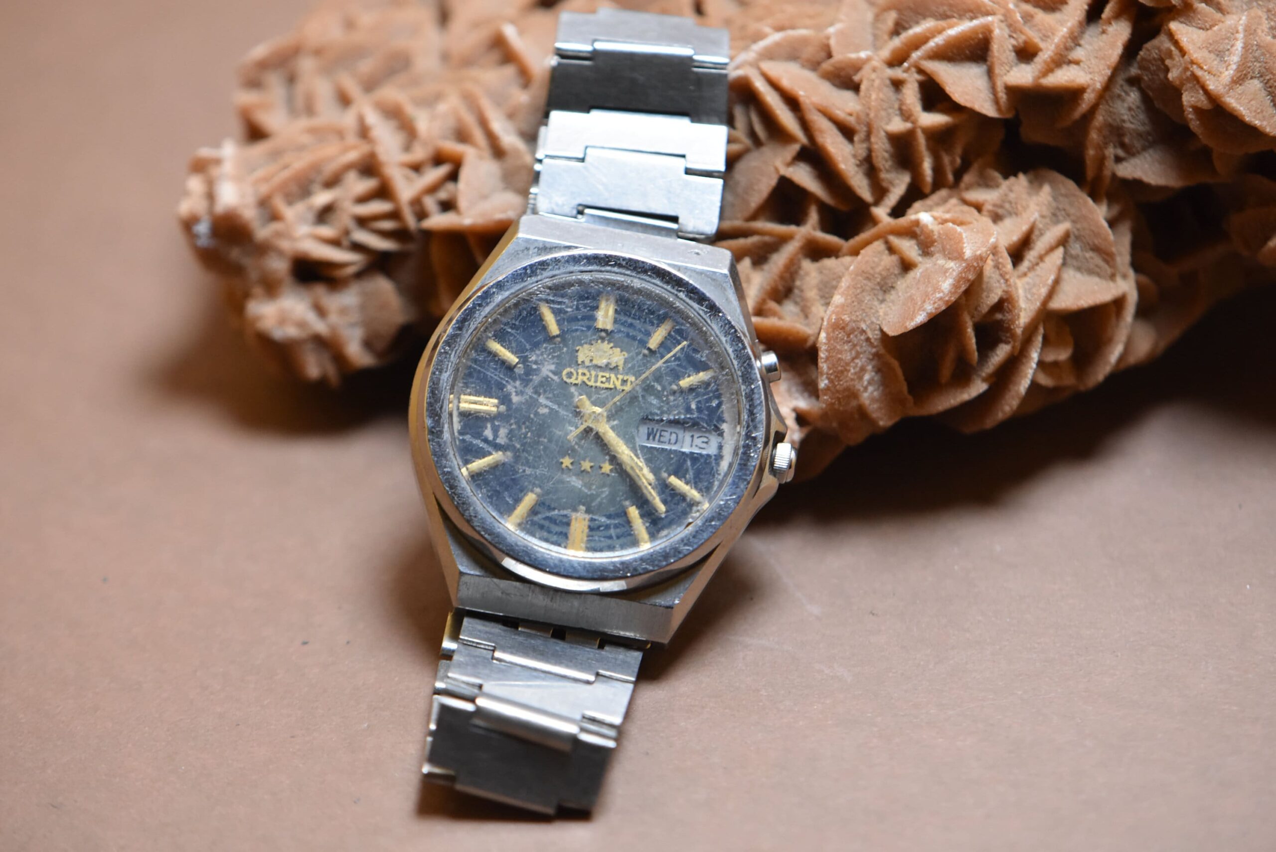 Vintage ORIENT Watch Automatic 21 Jewels Water Resistant day date