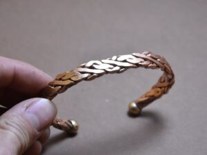 Tuareg Copper Bracelet: African Filigree Cuff, Adjustable